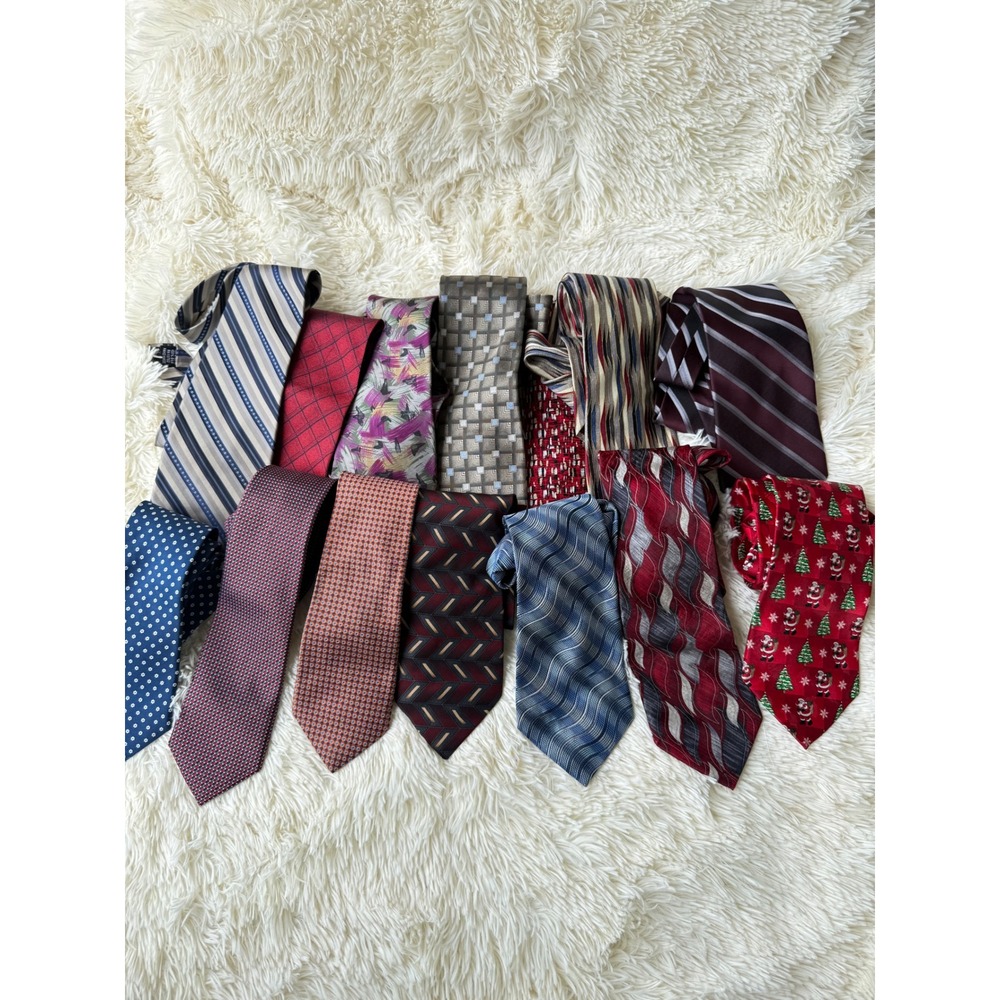 Mens Necktie Lot of 14! Different Brands